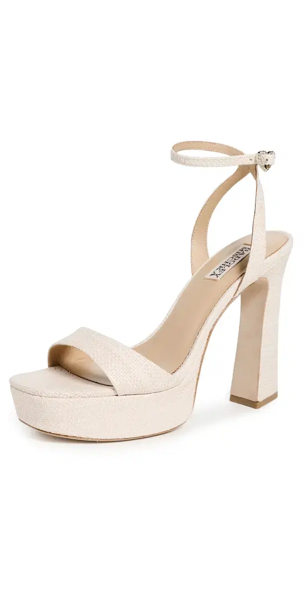 Badgley Mischka Caia Platform Heels Chalk