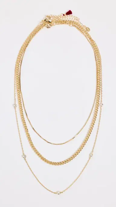SHASHI Emily Layered Necklaces Gold One Size | Thumbnail 2