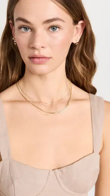 SHASHI Emily Layered Necklaces Gold One Size | Thumbnail 3