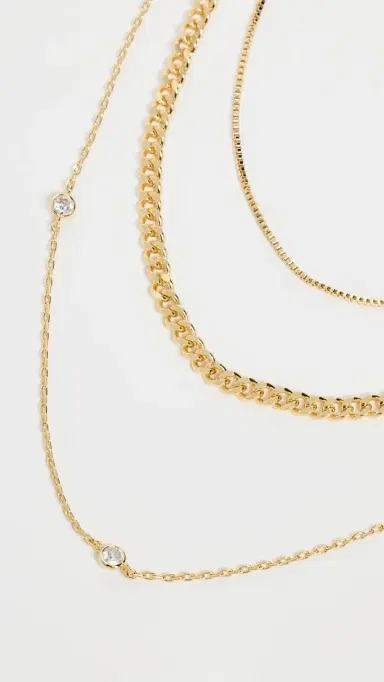 SHASHI Emily Layered Necklaces Gold One Size | Thumbnail 4