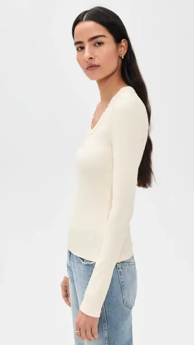 AMO Angelina Long Sleeve Bone | Thumbnail 4