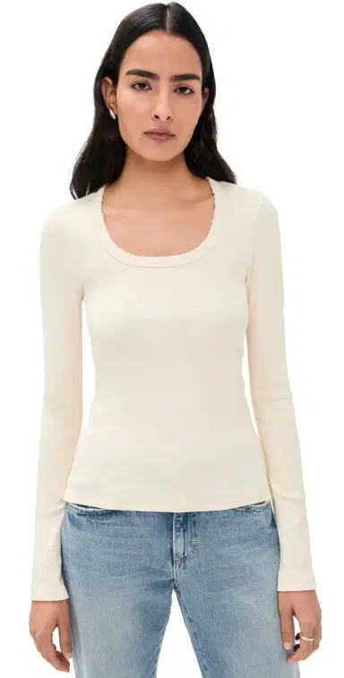 AMO Angelina Long Sleeve Bone | Thumbnail 1