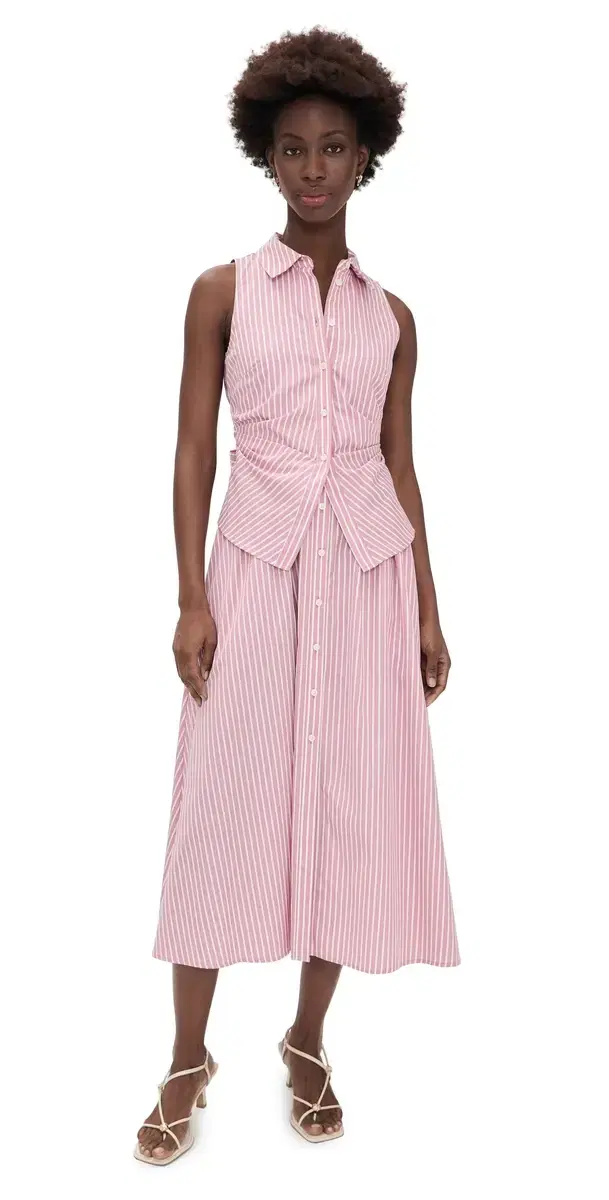Hannah Dress Vintage Rose/Optic White