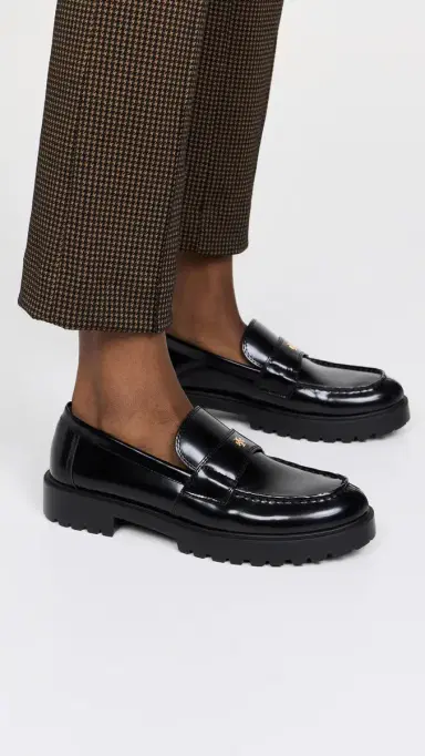 Tory Burch Classic Lug Loafers Perfect Black 6 | Thumbnail 3