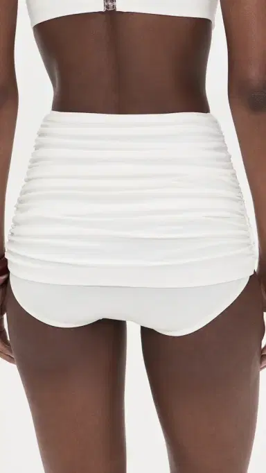 Norma Kamali Bill High Waist Bikini Bottoms Snow White | Thumbnail 3