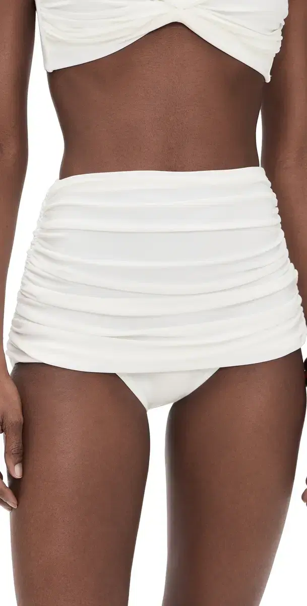 Bill High Waist Bikini Bottoms now White