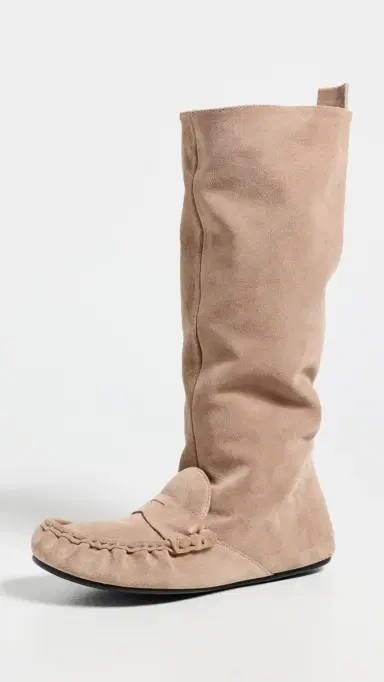 Acne Studios Bojan Slouch Suede Boots Beige | Thumbnail 2 Acne Studios Bojan Slouch Suede Boots Beige | Thumbnail 2