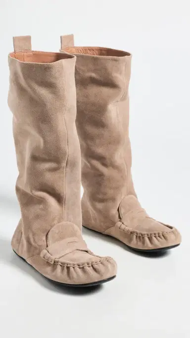 Acne Studios Bojan Slouch Suede Boots Beige | Thumbnail 5 Acne Studios Bojan Slouch Suede Boots Beige | Thumbnail 5