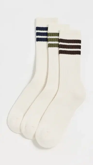 Knickerbocker Gym Ribbed Socks 3 Pack Variety Pack B-B-G One Size | Thumbnail 2