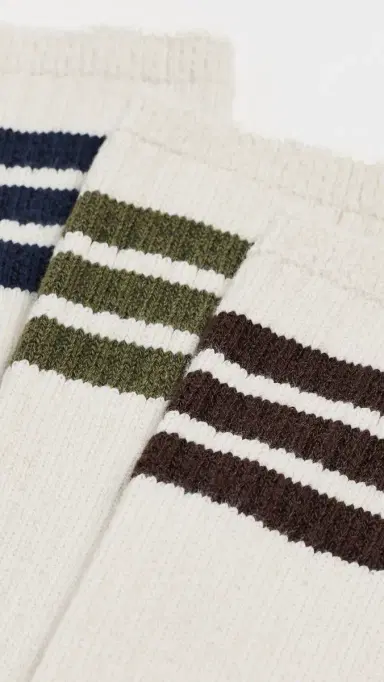 Knickerbocker Gym Ribbed Socks 3 Pack Variety Pack B-B-G One Size | Thumbnail 3
