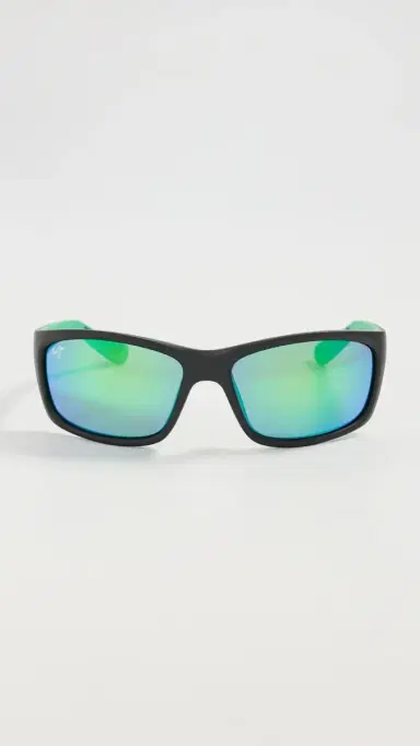 Maui Jim Kanaio Coast Sunglasses Black-Black-Green One Size | Thumbnail 2