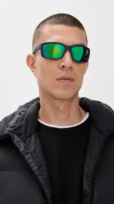 Maui Jim Kanaio Coast Sunglasses Black-Black-Green One Size | Thumbnail 3
