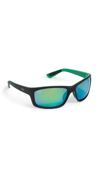 Maui Jim Kanaio Coast Sunglasses Black-Black-Green One Size | Thumbnail 6