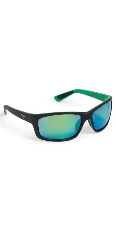 Maui Jim Kanaio Coast Sunglasses Black-Black-Green One Size | Thumbnail 1