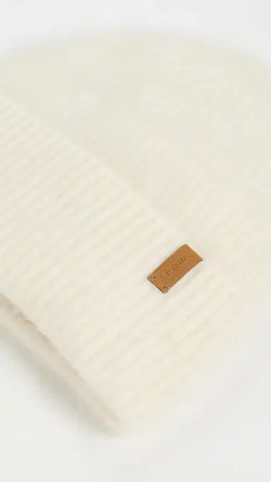 Vince Brushed Cashmere Cuffed Beanie Ivory One Size | Thumbnail 4