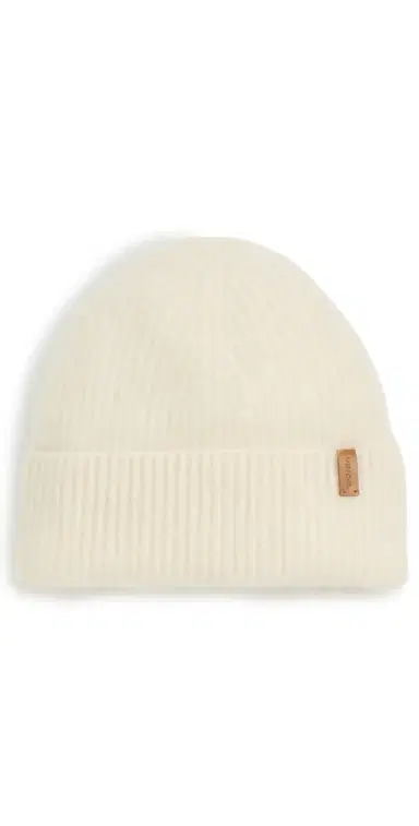 Vince Brushed Cashmere Cuffed Beanie Ivory One Size | Thumbnail 1