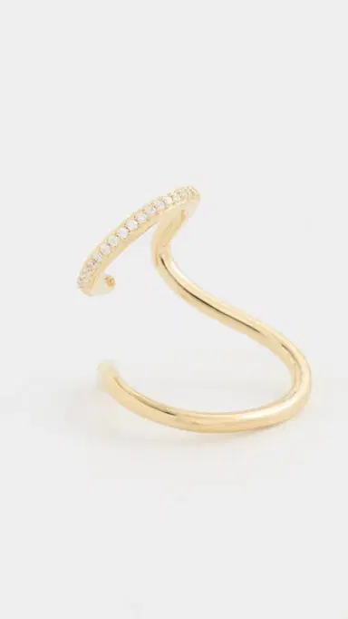 Otiumberg Pave Sonder Ear Cuff Gold One Size | Thumbnail 2
