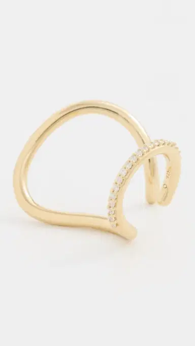 Otiumberg Pave Sonder Ear Cuff Gold One Size | Thumbnail 4