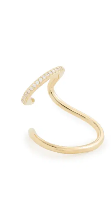 Otiumberg Pave Sonder Ear Cuff Gold One Size | Thumbnail 1