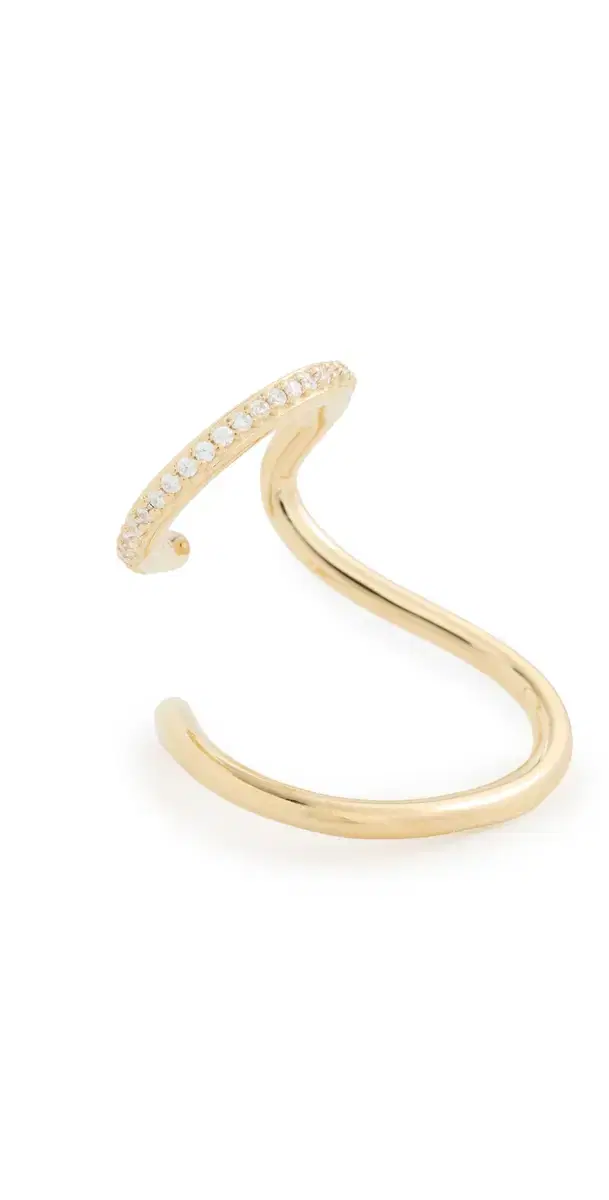 Pave Sonder Ear Cuff Gold One Size