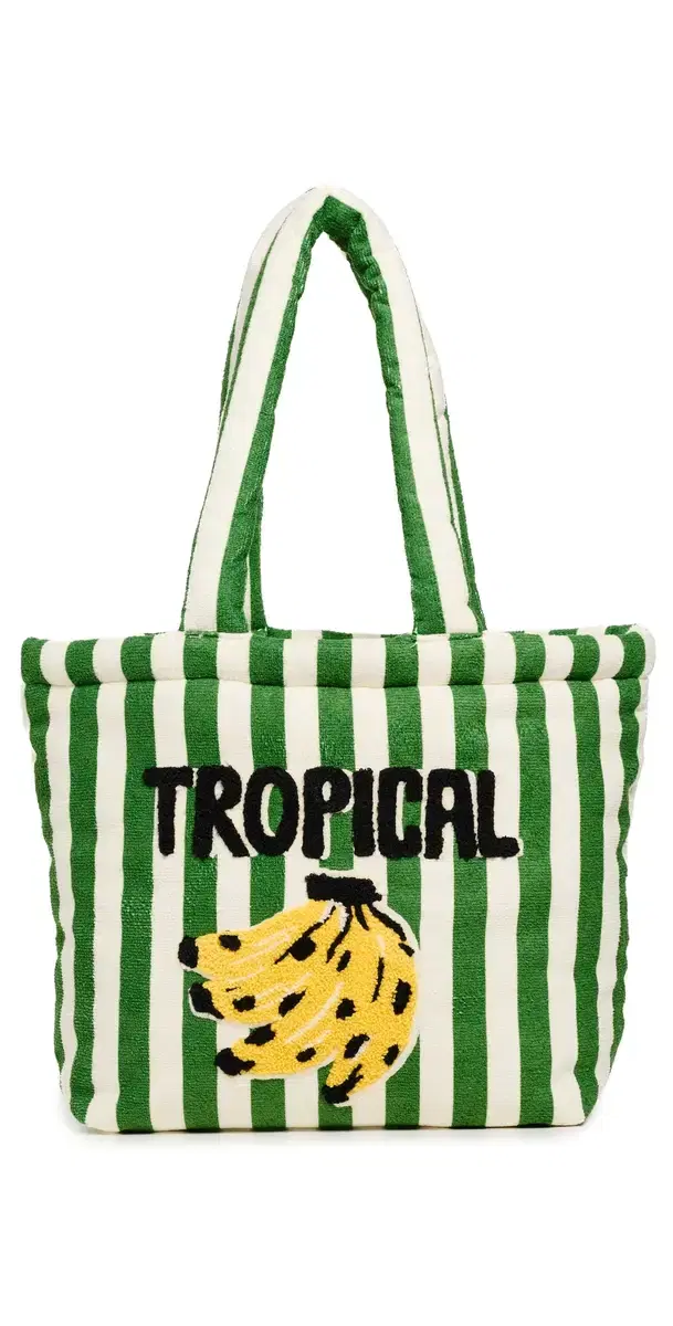 Stripe Banana Tropical Tote Multi One Size