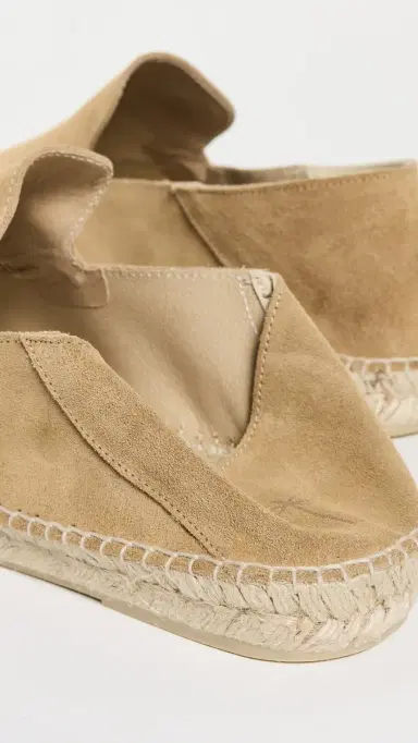 MANEBI Suede Traveler Espadrilles Suede Washed Beige 43 | Thumbnail 6