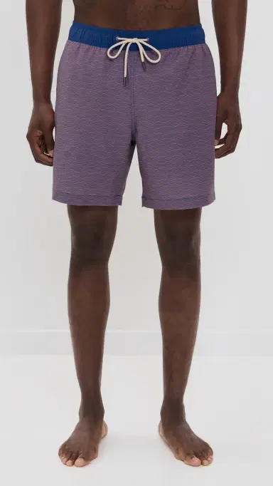 Fair Harbor The Bayberry Swim Trunks 7 Red Waves | Thumbnail 2 Fair Harbor The Bayberry Swim Trunks 7 Red Waves | Thumbnail 2
