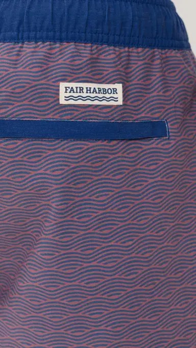 Fair Harbor The Bayberry Swim Trunks 7 Red Waves | Thumbnail 6 Fair Harbor The Bayberry Swim Trunks 7 Red Waves | Thumbnail 6