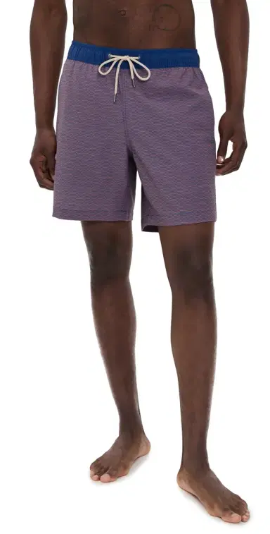 Fair Harbor The Bayberry Swim Trunks 7 Red Waves | Thumbnail 1 Fair Harbor The Bayberry Swim Trunks 7 Red Waves | Thumbnail 1
