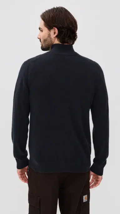 Vince Cashmere Quarter Zip Sweater Coastal M | Thumbnail 3