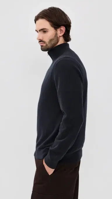 Vince Cashmere Quarter Zip Sweater Coastal M | Thumbnail 4