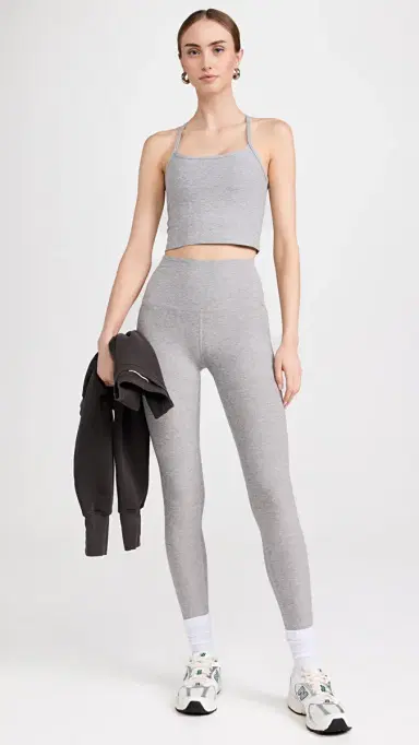 Beyond Yoga Spacedye Caught In The Midi High Waist 7/8 Leggings Silver ist | Thumbnail 5