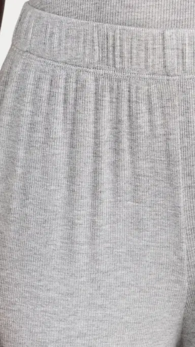 Sprwmn Rib Wide Leg Pants Heather Grey L | Thumbnail 6