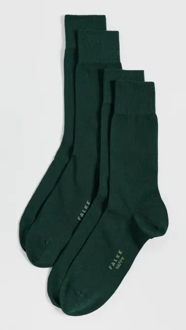 FALKE Happy Socks 2 Pack Hunter Green 39-42 | Thumbnail 2