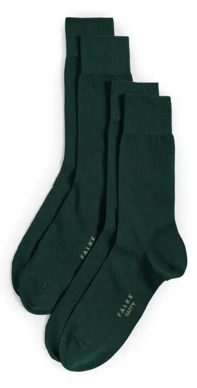 FALKE Happy Socks 2 Pack Hunter Green 39-42 | Thumbnail 1