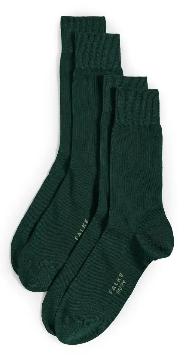 Falke Happy Socks 2 Pack Hunter Green