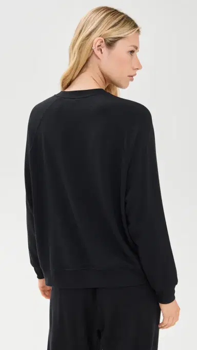 Splits59 Andie Oversized Fleece Sweatshirt Black | Thumbnail 3