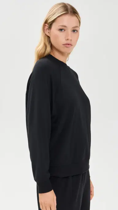 Splits59 Andie Oversized Fleece Sweatshirt Black | Thumbnail 4