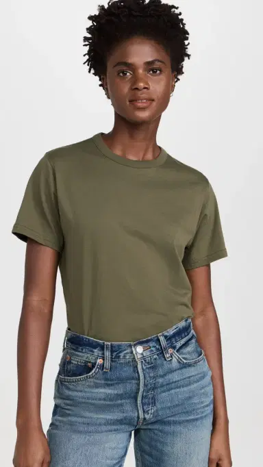 Sold Out NYC The Iconically Soft Perfect Tee in Olive Olive | Thumbnail 2 Sold Out NYC The Iconically Soft Perfect Tee in Olive Olive | Thumbnail 2