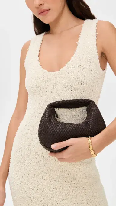 St. Agni Lattice Weave Mini Bon Bon Bag Coffee One Size | Thumbnail 3