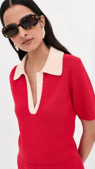 LE BOP Lia Crop Polo Poppy Multi M | Thumbnail 3