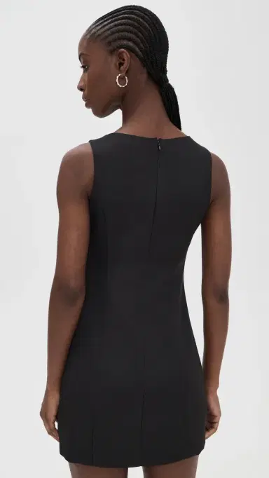 endless rose Bow Slit Mini Dress Black | Thumbnail 3