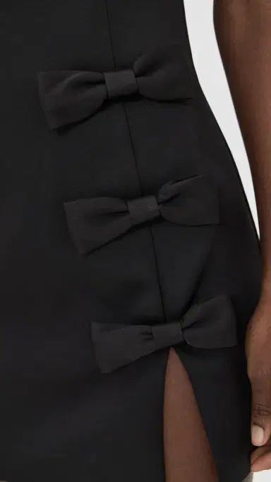 endless rose Bow Slit Mini Dress Black | Thumbnail 6