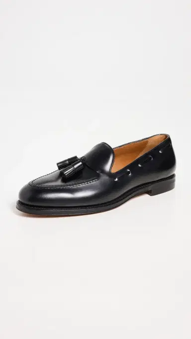 Polo Ralph Lauren Maestra Leather Tassle Loafers Black | Thumbnail 2