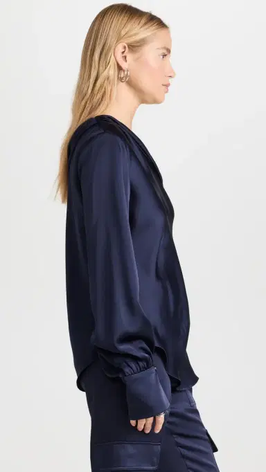 Simkhai Alice One Shoulder Top Midnight | Thumbnail 4