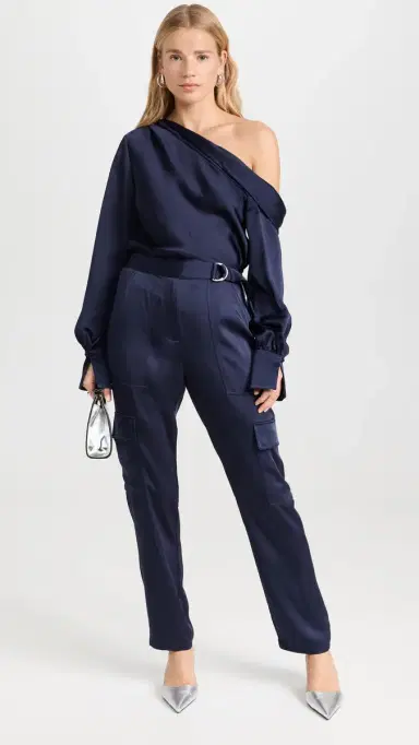 Simkhai Alice One Shoulder Top Midnight | Thumbnail 5