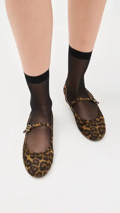 Gianvito Rossi Carla Camoscio Leopard Print Flats Almond Leopard Print 39 | Thumbnail 3 Gianvito Rossi Carla Camoscio Leopard Print Flats Almond Leopard Print 39 | Thumbnail 3