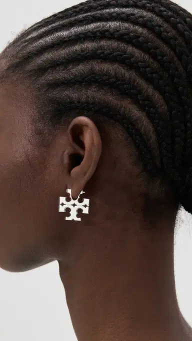 Tory Burch Icon Hidden Hoop Earrings | Thumbnail 3