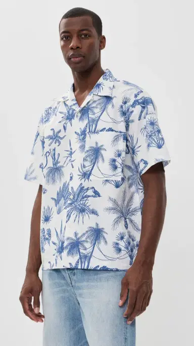Universal Works Camp Shirt White | Thumbnail 2
