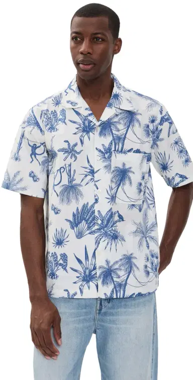Universal Works Camp Shirt White | Thumbnail 1